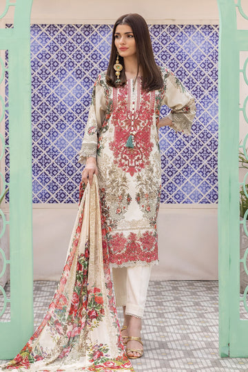 Khaadi Cotton Satin | BCS240210 White Online Shopping